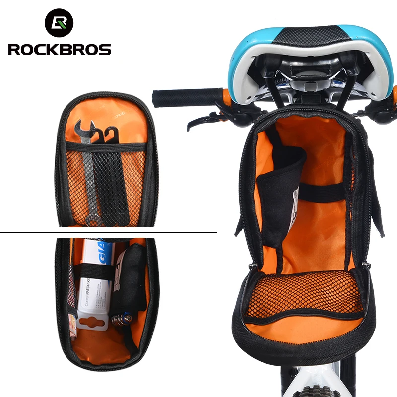 ROCKBROS велосипед задний мешок с карман для бутылки водой фонарь велосипеда