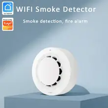 New Tuya Smart WiFi Smoke Sensor 80dB Fire Detector Gas Detector Sound And Light Alarm Sensor Smart Life/Tuya App Remote Control