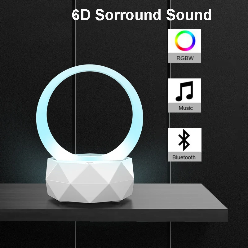 Портативная Светодиодная настольная лампа ночник с беспроводным Bluetooth-динамиком