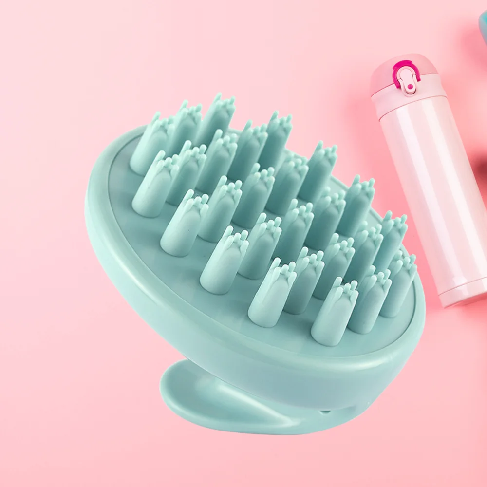 

Hair Scalp Brush Silicone Shampoo Brush Scalp Massager Brush with Handle