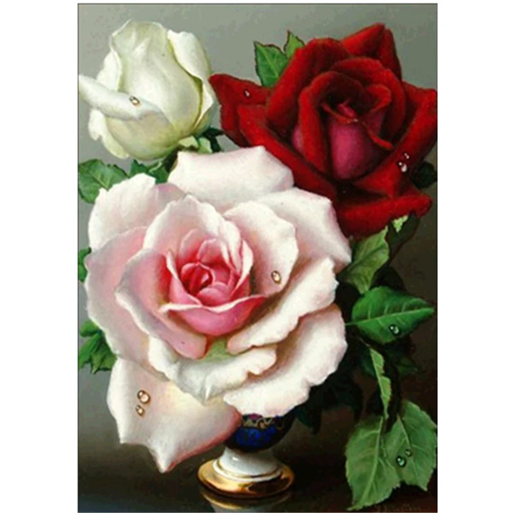 

Flower Vase Pre-Printed 11CT Cross-Stitch Kit Embroidery DMC Threads Handmade Handiwork Knitting Needlework Counted Sales