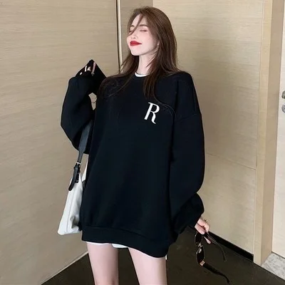 

Autumn Leisure Simple Western Style Letter Sweater Women's Loose
