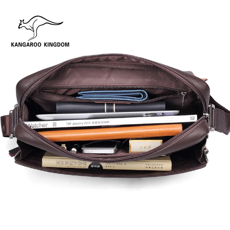 

Kangaroo Kingdom Famous Brand Men Bag Leather Shoulder Bags Crossbody Mens Messenger Bags Satchel