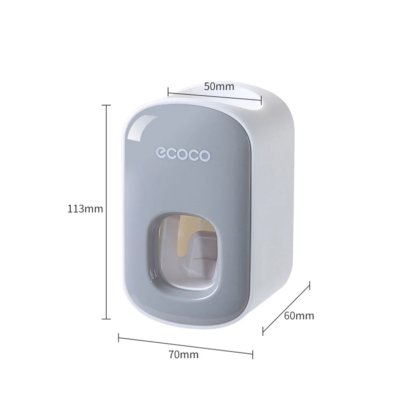 

Wall Mount Dust-proof Automatic Toothpaste Dispenser Toothpaste Squeezer Tube Squeezer Toothbrush Holder Tool Bathroom Accessory