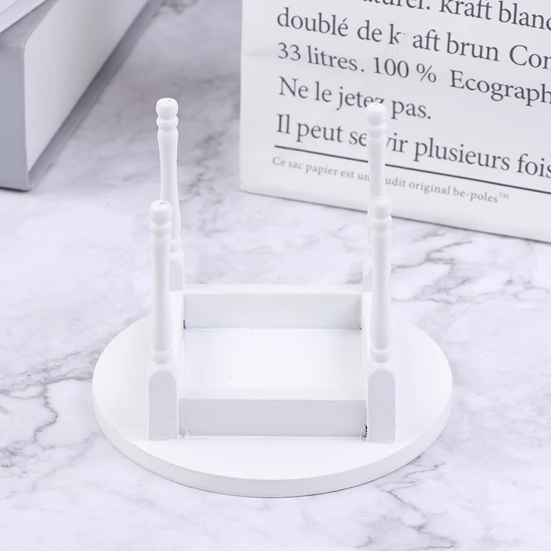 

White 3Pcs/Set 1/12 Doll House Mini Furniture Dining Table Chair Set Toys for Baby Kids Children Model Decoration