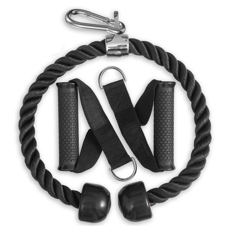 

Heavy Duty Triceps Training Pull Rope with TPR Rubberized Handle Hangin Pull Down Fitness Cable Attachment Machine Sport