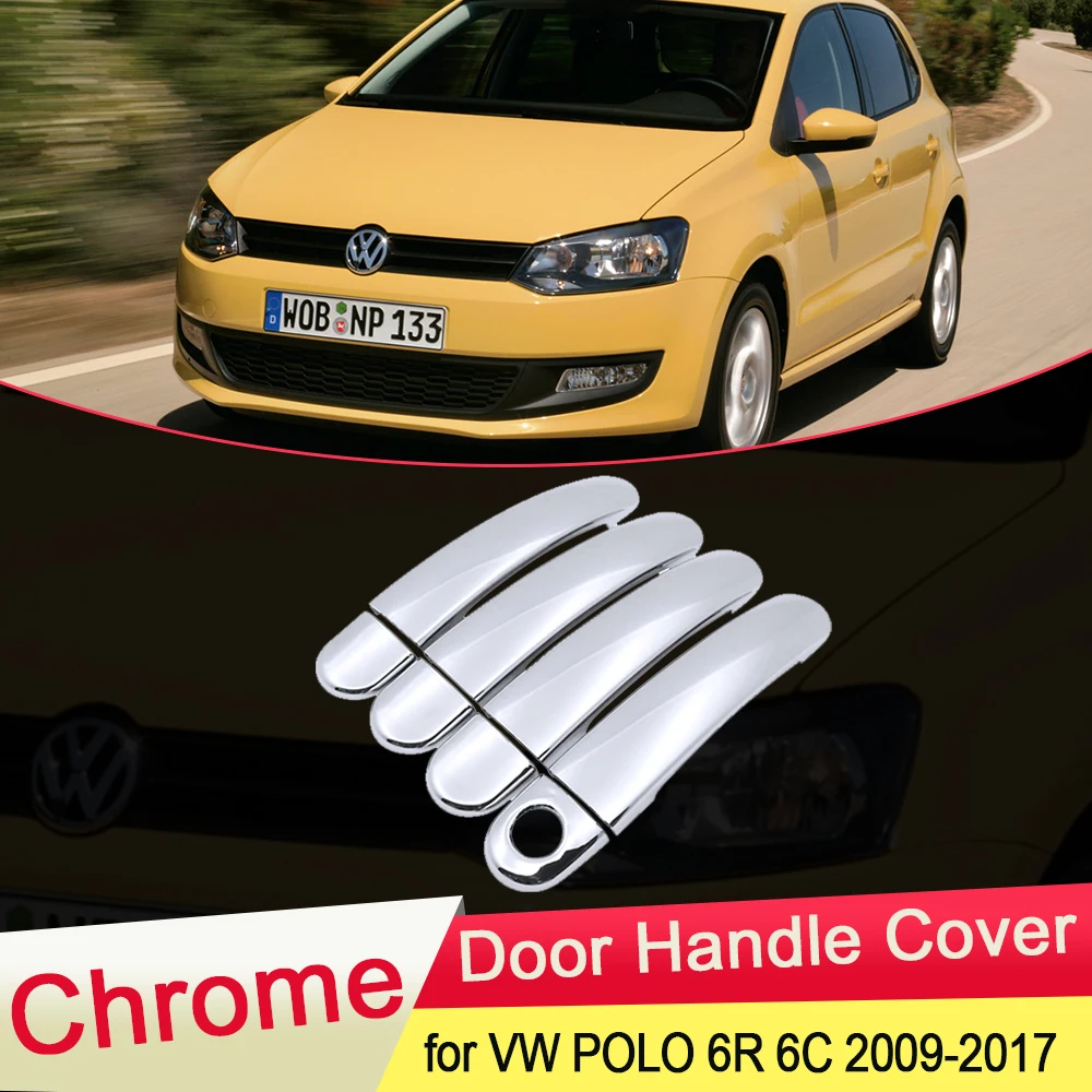 Для Volkswagen VW POLO 6R 6C 2009 2010 2011 2012 2013 2014 2015 2016 2017 MK5 хромированная дверная ручка