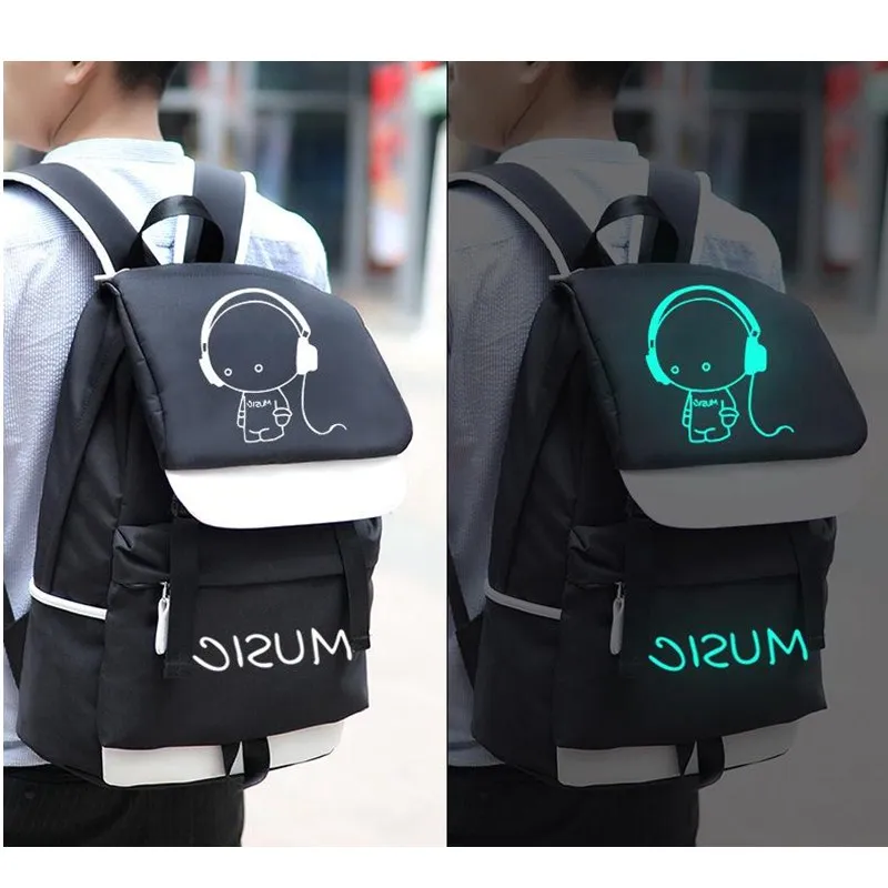 Вместительный Светящийся рюкзак для ноутбука мужчин и женщин usb зарядки
