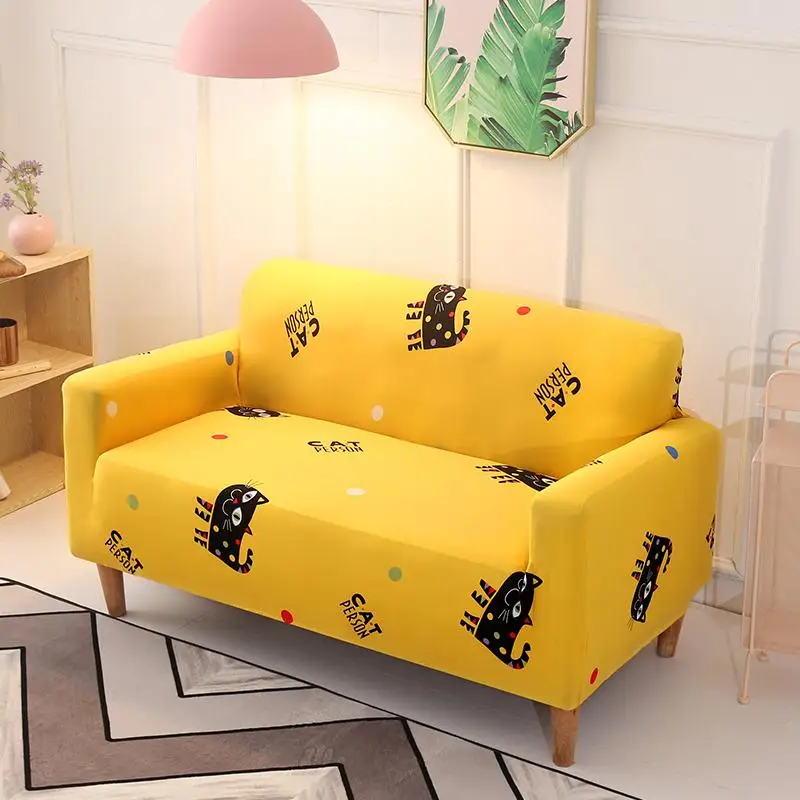 Растягивающийся полноразмерный комбинированный чехол для дивана с длинным