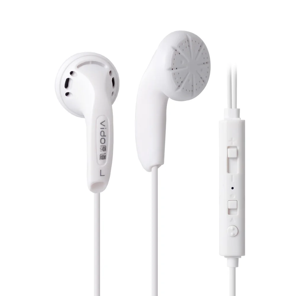 NICEHCK vido 3,5 мм вкладыши 32 Ом Динамический драйвер DJ HIFI гарнитура бас вкладыши MX500 для vido Pad MX500 PK2 EB2 ME80 B40 затычки для ушей - Цвет: White with  mic