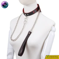lovely leather heart bdsm leash chain collar couples bandage game play slave doggy punishment sex toys for women lesbian gay men
