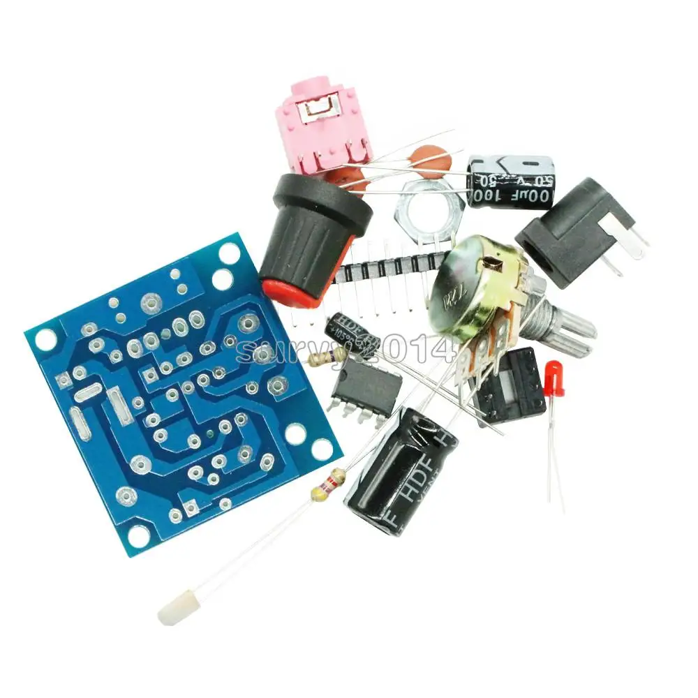 

DIY Kit LM386 Super Mini Audio Amplifier DIY Kit Suite Trousse LM386 Amplificador Module Board 3.5mm 3-12V