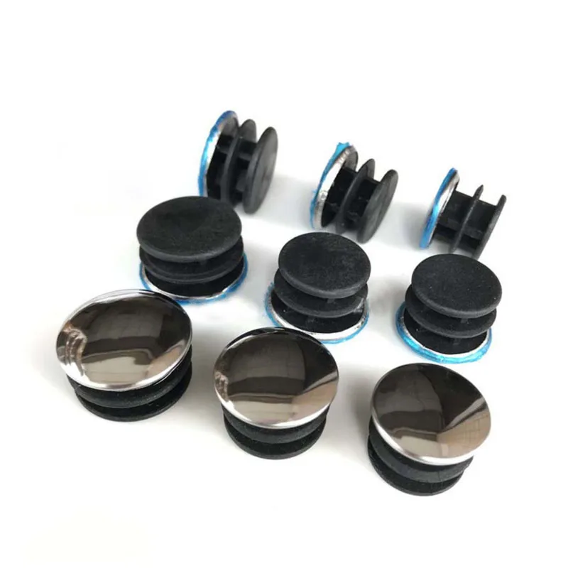 2-12Pcs Black Round Pipe Cap Tube End Caps Blanking Insert Plug Furniture Leg Hole Cover 16mm~50mm