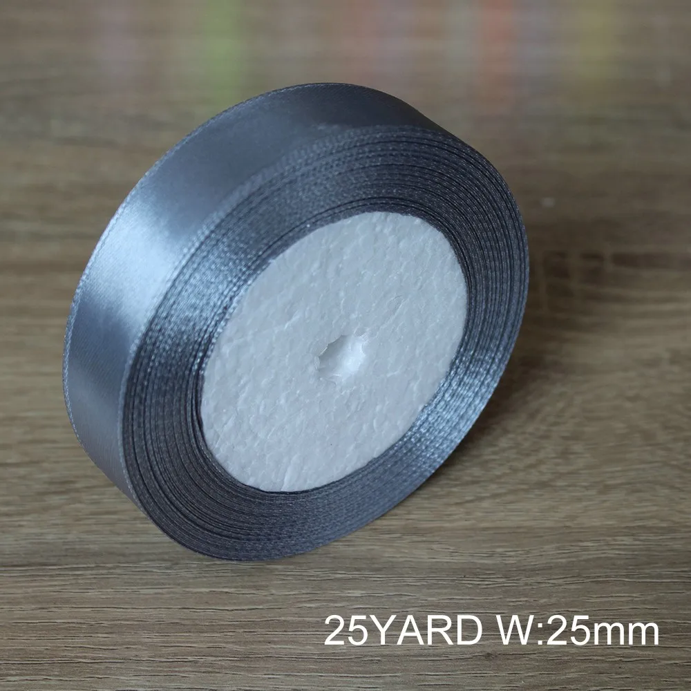 25 ярдов/рулон шелковых атласных лент для свадьбы рождественской вечеринки Декор