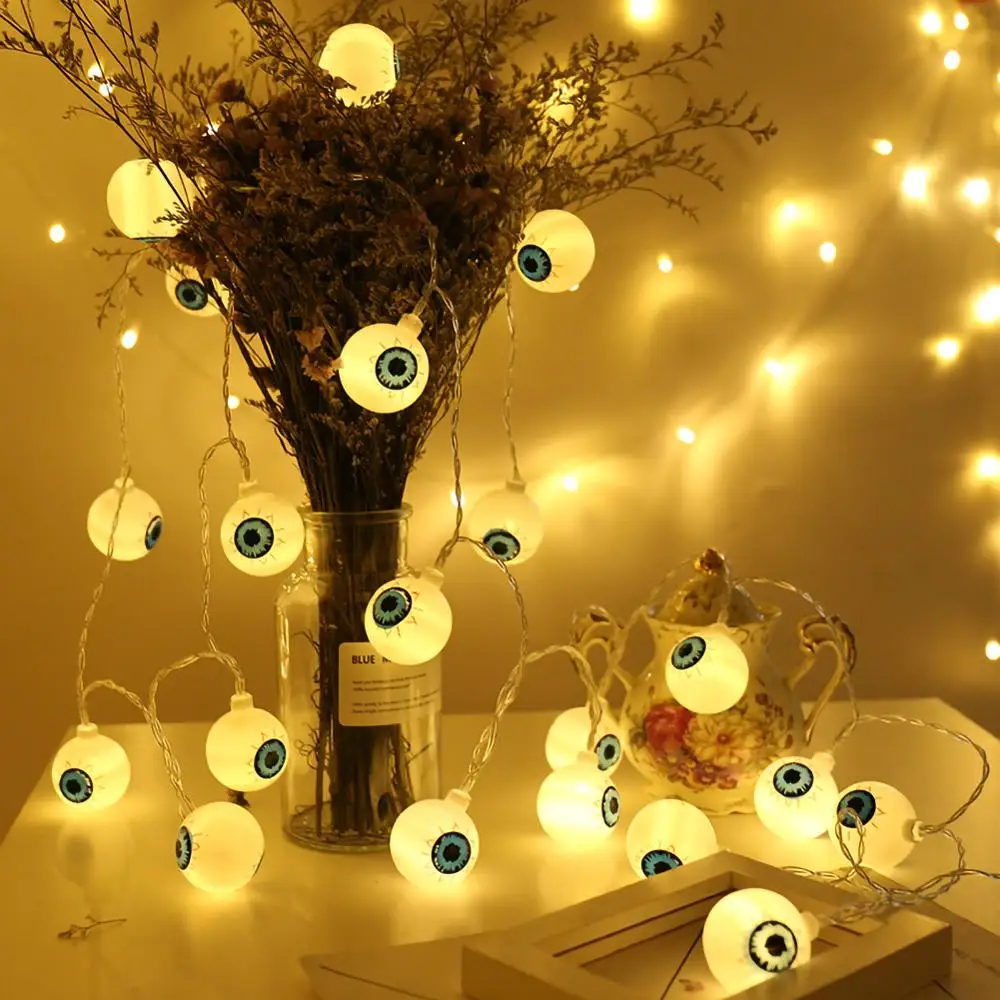 

1.5m 10 Lights Halloween String Lights LED Pumpkin Bat ghost Lights Garland for Horror Halloween Holiday Home and Outdoor Decor