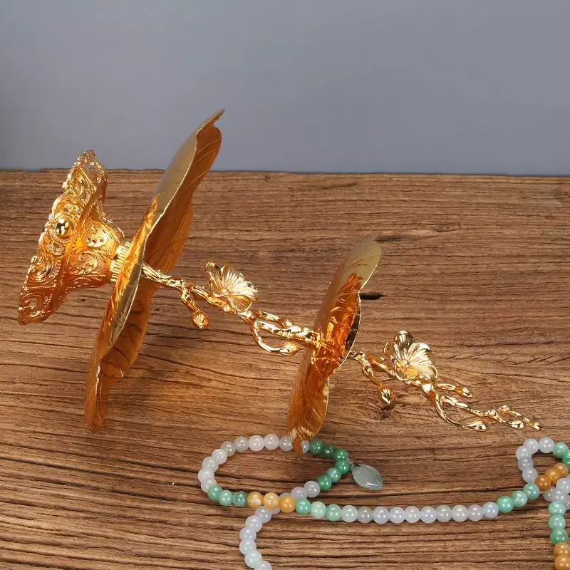 Маленькая позолоченная тарелка подставка для свадебного торта дисплей кексов