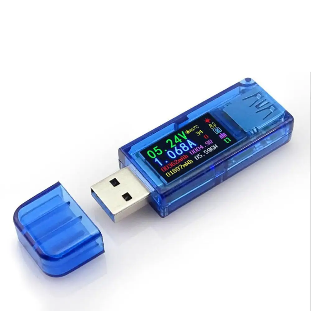 USB HD цветной тестер напряжения тока мощность энергии эквивалент сопротивления