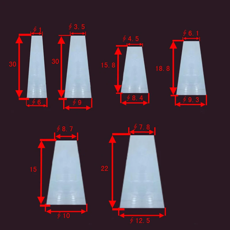 Clear / Black Conical Rubber Stopper HIGH TEMP Silicone Plugs Sealing Tapered Plug For Electroplating Paint | Обустройство дома