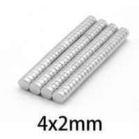 100 2000pcs 4x2mm n35 magnets diameter small magnetic round 4mm2mm permanent rare earth neodymium 42mm strong magnet disc