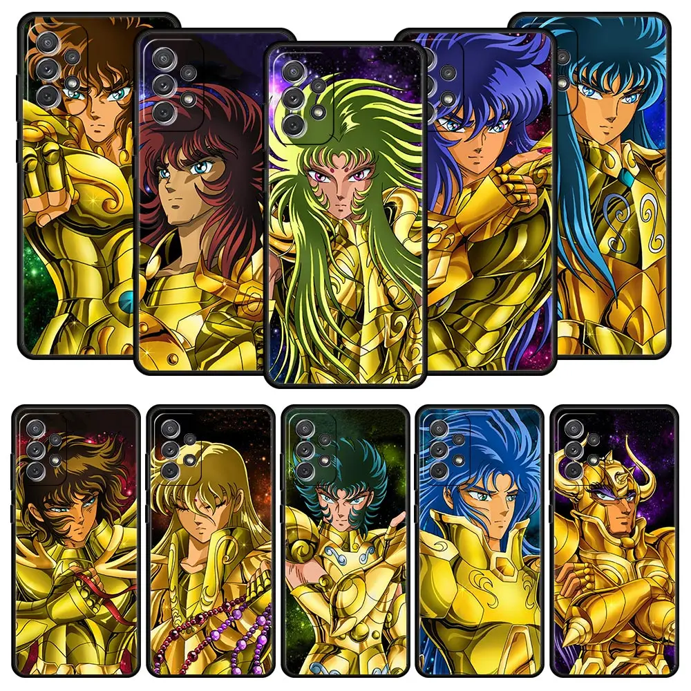 

Anime Saint Seiya Case for Samsung Galaxy A12 A51 A52 A71 A21s A32 A31 A02s A72 A41 A11 A22 A01 A42 Black Soft Phone Coque