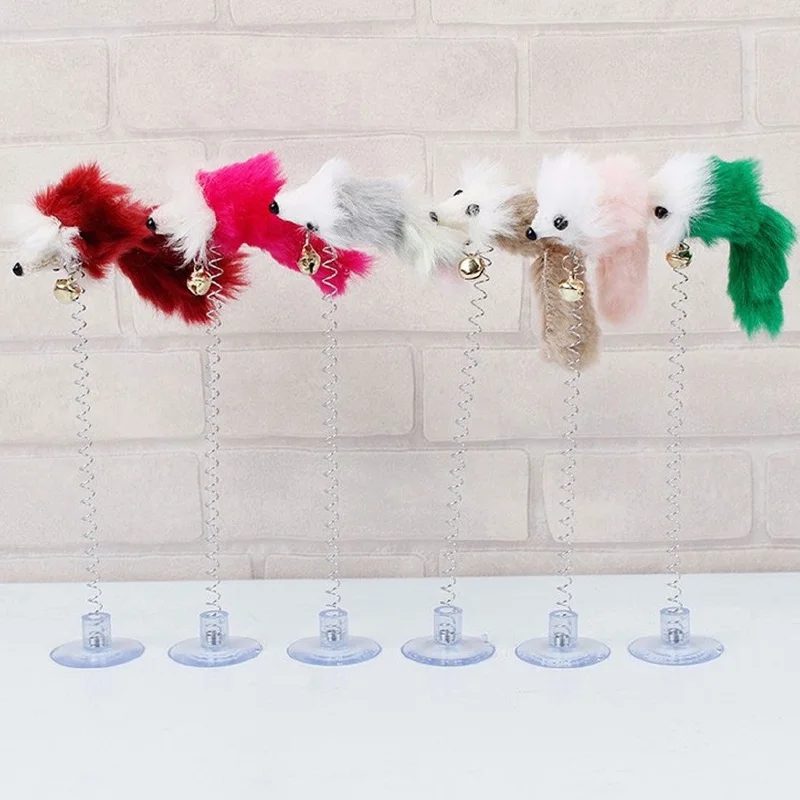 Пластик кошачьи интерактивные игрушки перо забавные кошки-мышки в форме