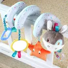 Детская погремушка, складывается вокруг детской коляски, подвесной колокольчик, милые плюшевые игрушки в виде слона с мультяшными животными, погремушки для малышей