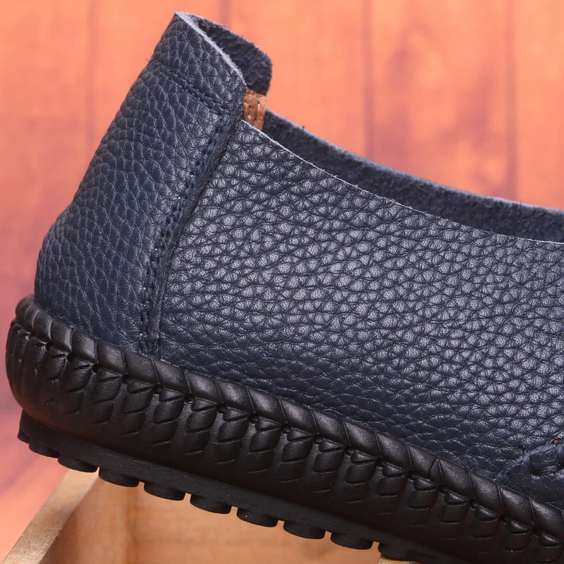 Мужские лоферы из натуральной кожи дышащая повседневная обувь на плоской