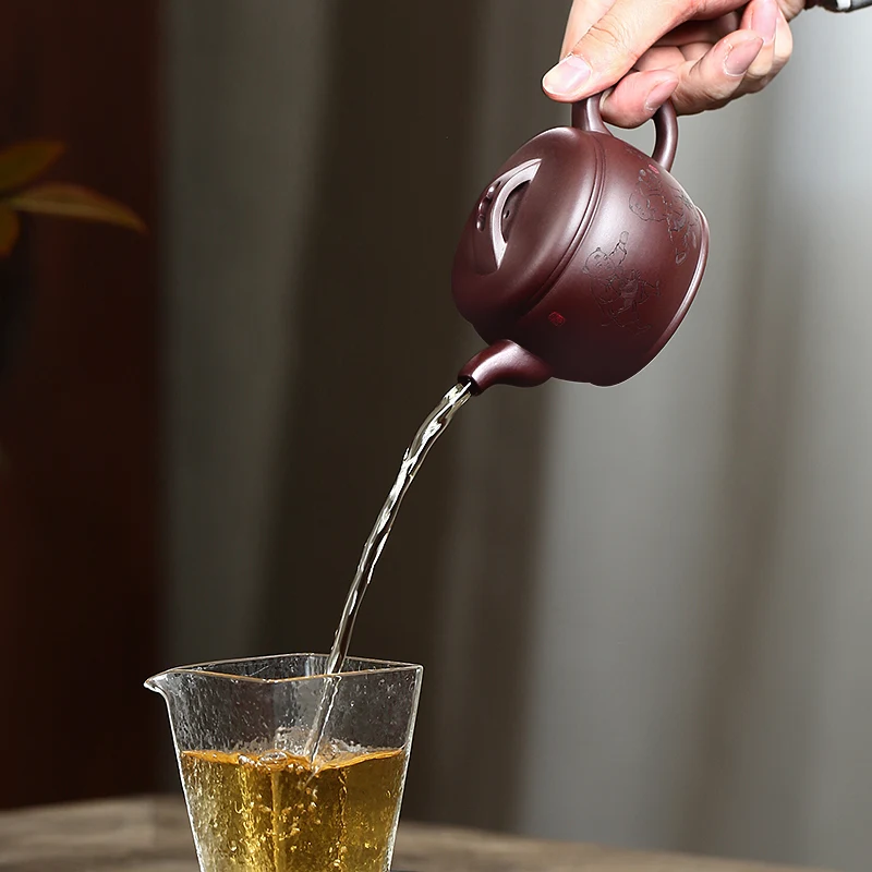 

Yixing GuYue hall famous recommended pure manual worker li Lu Chun hand-made purple clay teapot tea countries han