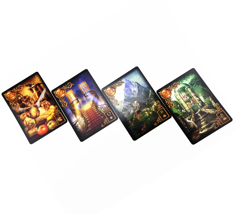 Колода карт Golden Reverie Lenormand с изображением оракула раскрывает ваши истинные