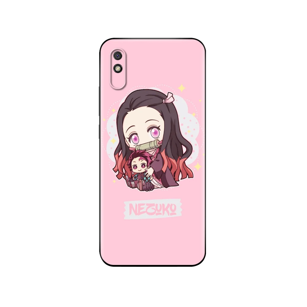 Черный чехол из ТПУ для Xiaomi Redmi 7A 8 8A 9 9A 9C Note 8T Pro T 9S Slayer Kimetsu No Yaiba