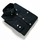 Мужская Вельветовая рубашка с длинным рукавом, большие размеры, осень 2021