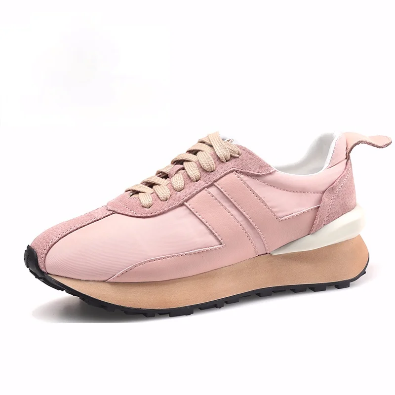 

Casual Sneakers Women 2021 Fashion Platform Chunky Shoes High Quality Color Matching Forrest Gump Female Sports Shoes Black New