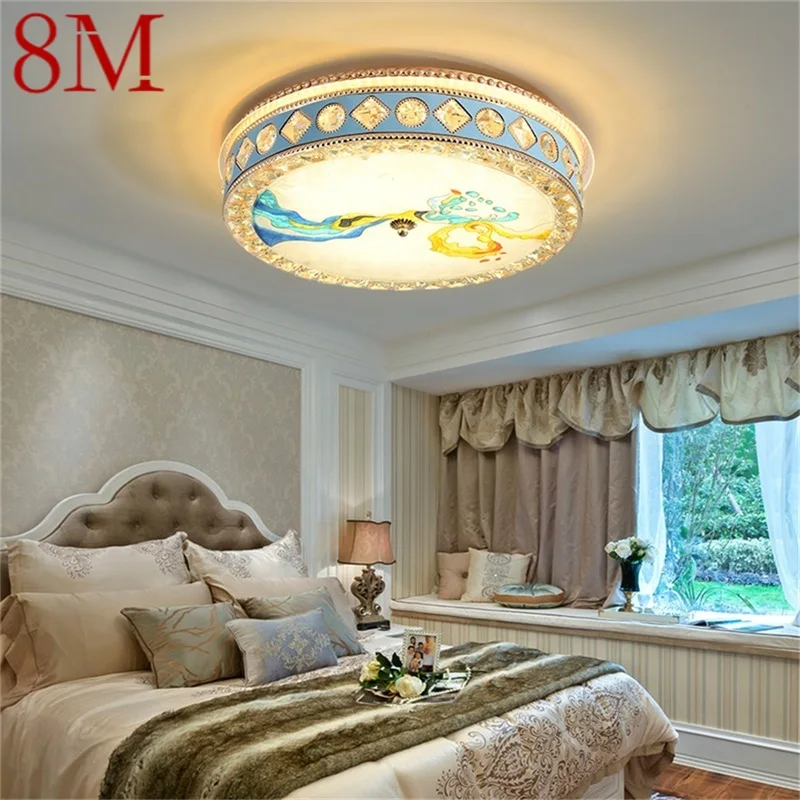 

8M Modern Ceiling Light LED Creative Crystal Lamp Fixtures Home For Bed Room Decoration