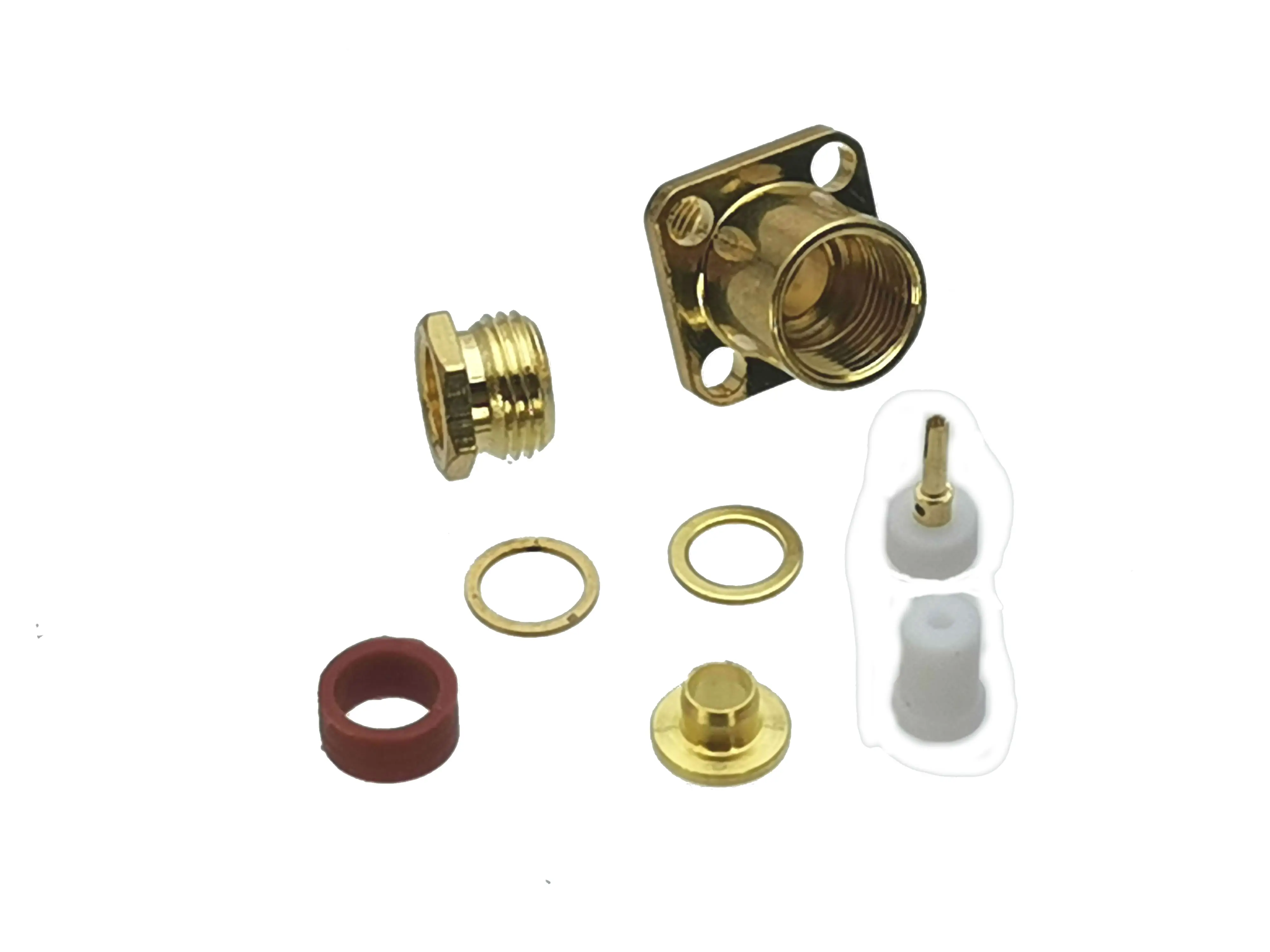 1 шт. разъем SMA Female jack 4 отверстия фланцевый зажим RG58 RG142 LMR195 RG400 кабель RF адаптер