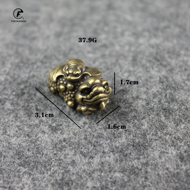 Медная Лягушка на удачу маленькие украшения для чайной церемонии Античная