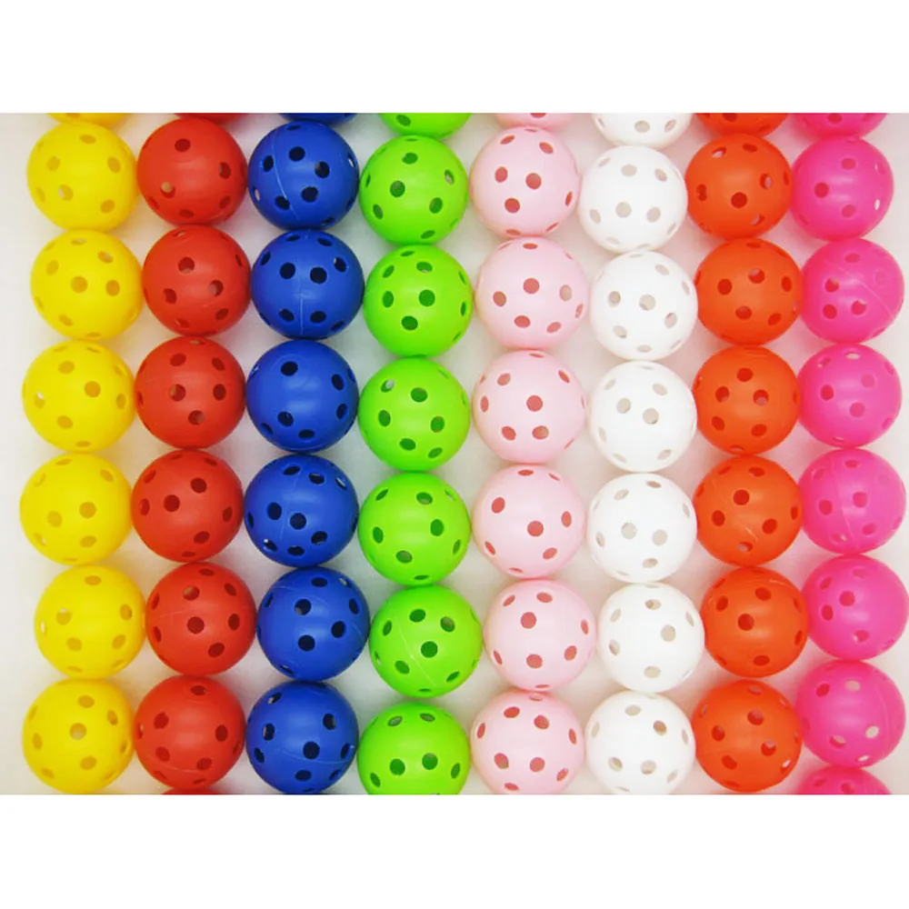 Brand New 70pcs 7 Colors Air Flow Golf Ball Practice Plastic Perforated | Спорт и развлечения