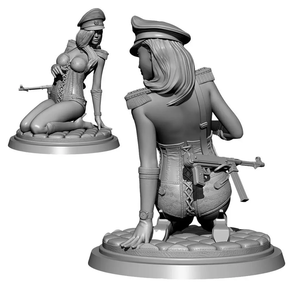 

75mm 1/24 Resin Soldier White Mold Model Kits Figure Best Mold DIY For Boy Self-assembled Toy Gift YFWW-2078 X6X8