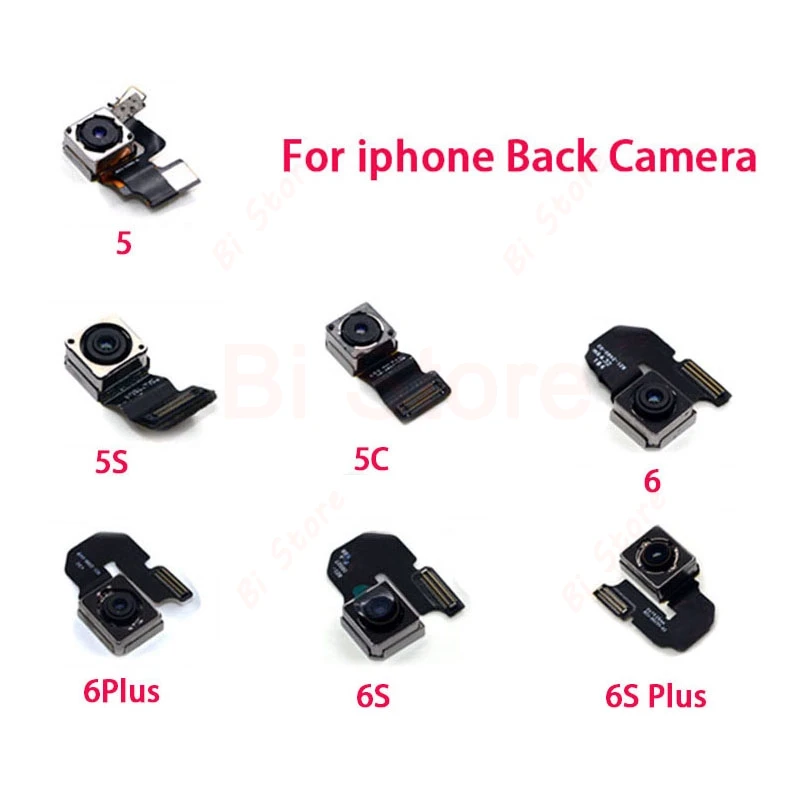 Для iphone 5C 5 SE 6 6S Plus, настоящая основная задняя камера, камера заднего вида со шлейфом, модель, протестированная на, запчасти для мобильных телефонов