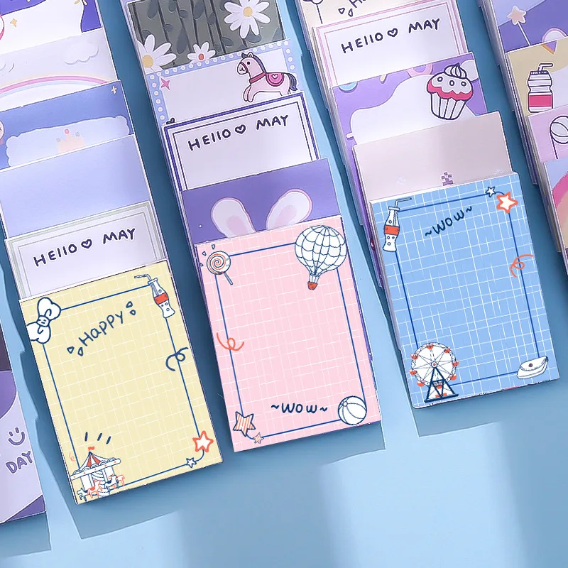 

Korea Creative Mini Shorthand Memo Pad Portable Student Cute Cartoon Notebook Kawaii Stationery Office Learn Label Paper Planner