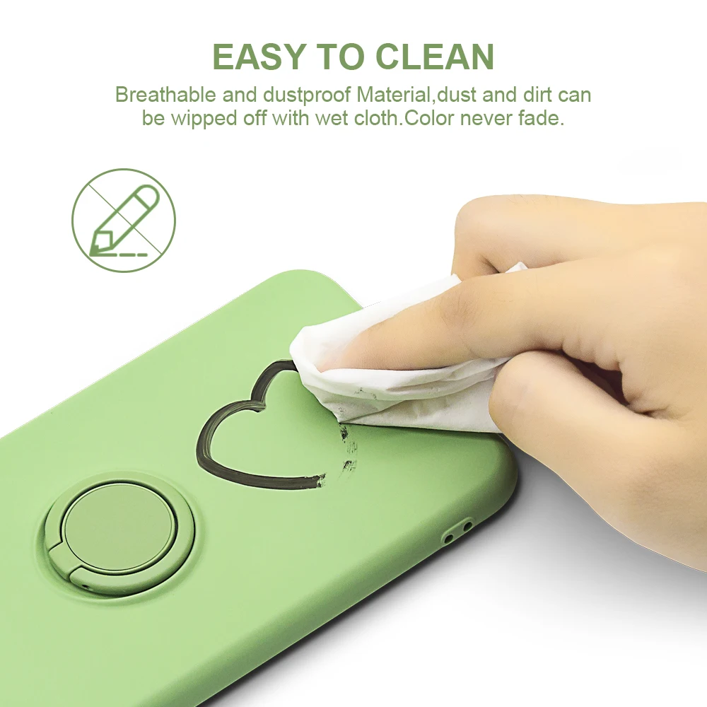 For iPhone XR Case Ring Stand Holder Tempered Glass Full Cover Protection Apple X XS Max 8 7 Plus 6 6S Accessories |