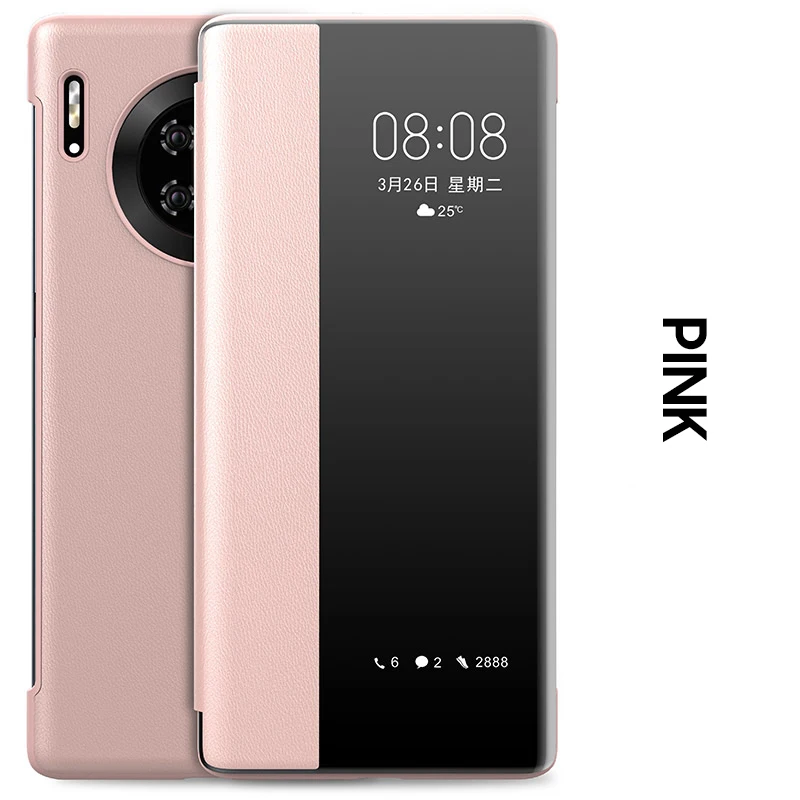 Кожаный чехол-книжка Cenmaso для huawei mate 30 Pro с окошком для сенсорного экрана для huawei mate 20X30 Pro, защитный чехол