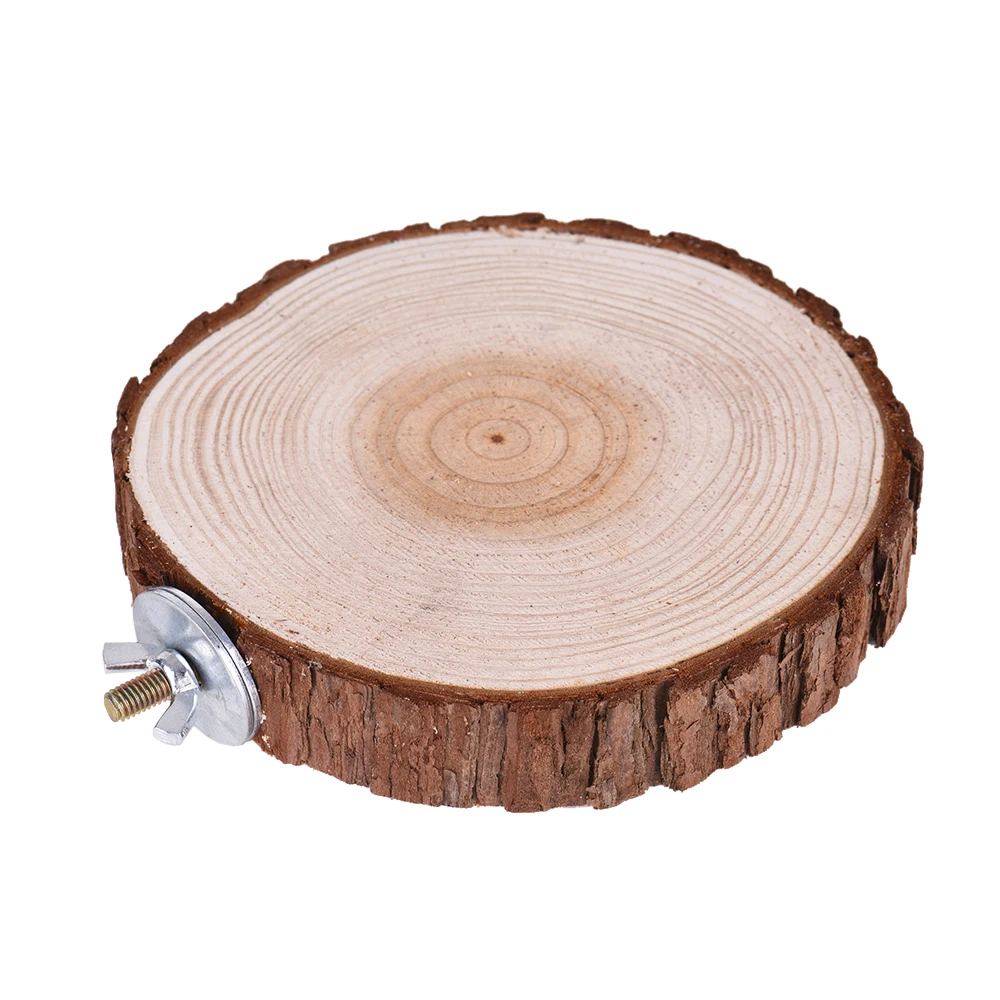 Аксессуары для птичьей клетки круглая деревянная монета прыгающая платформа