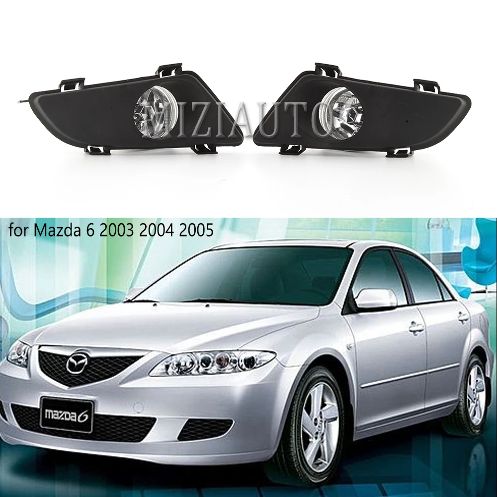 1 комплект Передняя Ясный туман светильник s для Mazda 6 2003 2004 2005 лампа Объектива