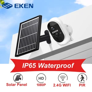 eken solar camera wifi ip camera 1080p hd ip65 outdoor waterproof motion detection wireless security camera video surveillance free global shipping