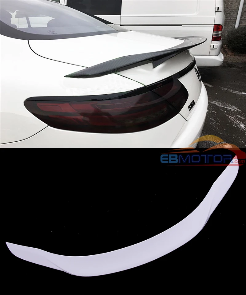 Неокрашенный настоящий волоконный Стекло багажник спойлер для Benz C217 S Coupe S320 S400 S550