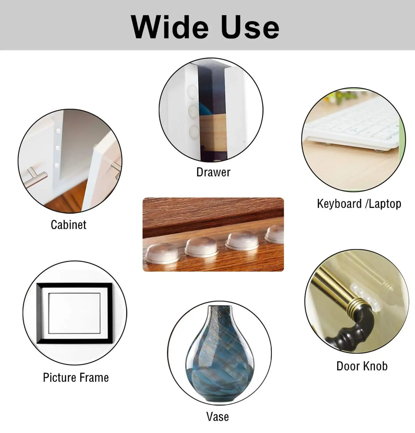 Бамперы для мебели 64 шт. 12*4 мм прозрачные черные клейкие накладки на бампер