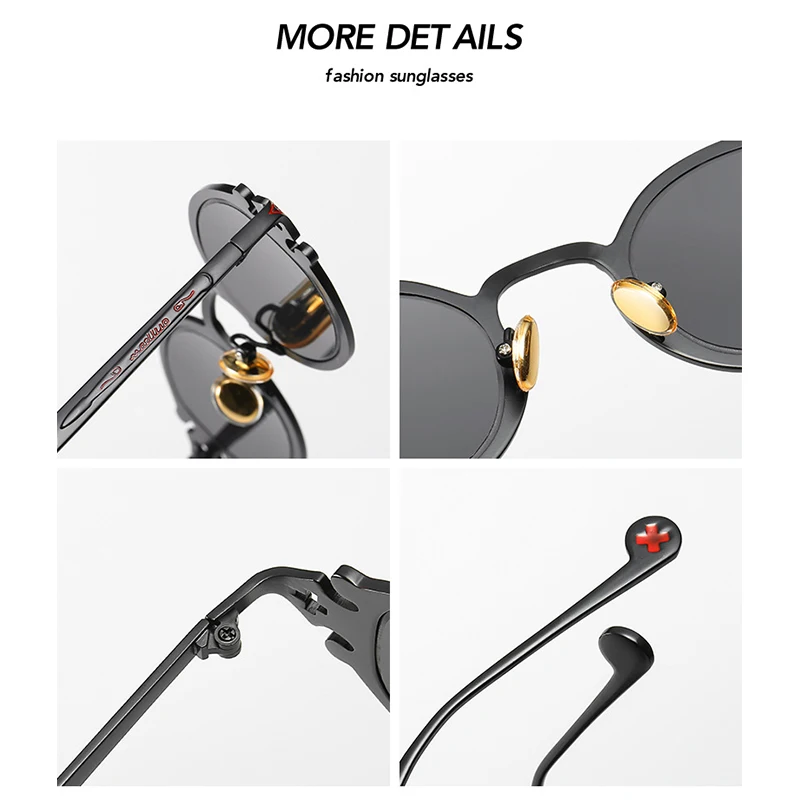 RUGIADA брендовые винтажные готические солнцезащитные очки в стиле стимпанк