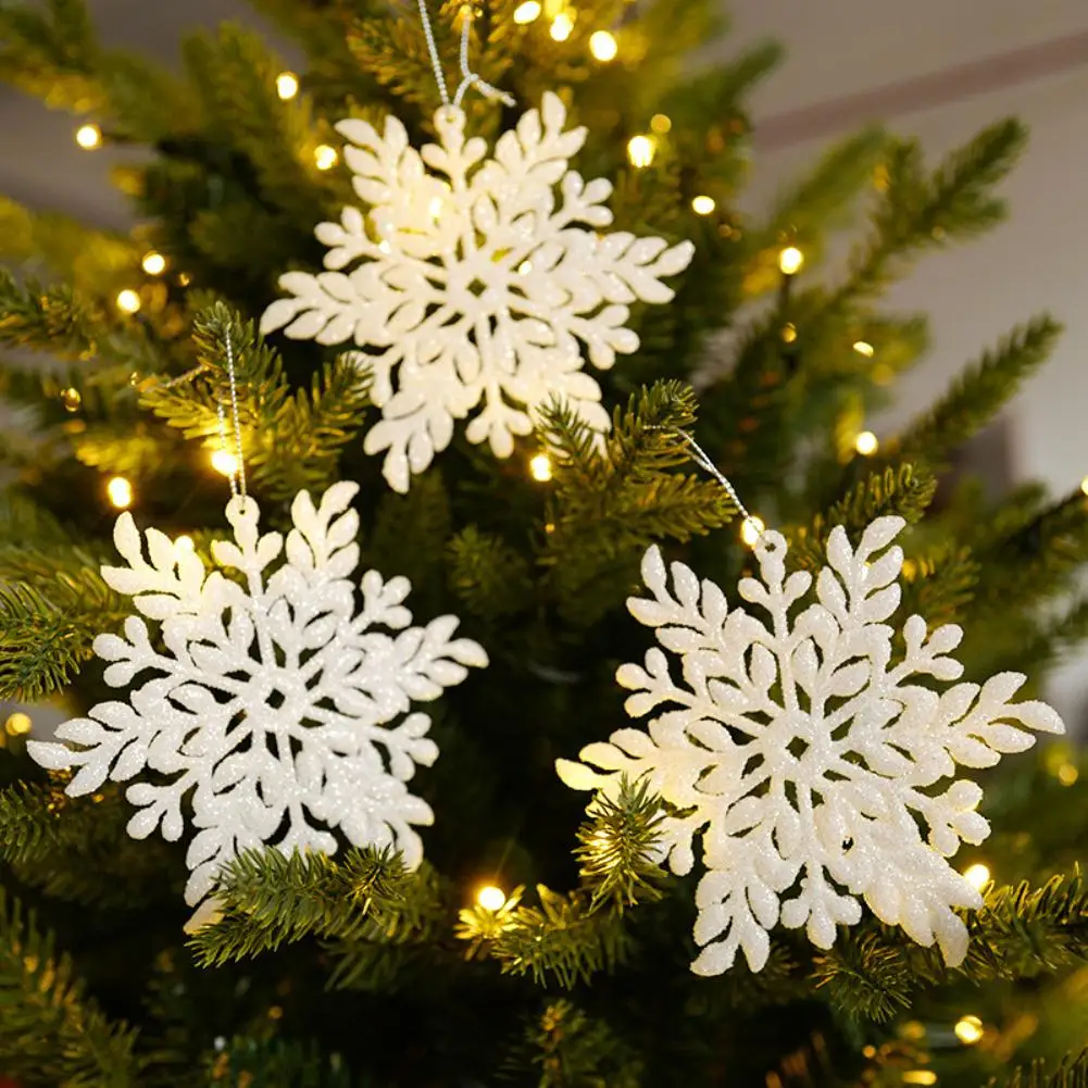 

2pcs Christmas Decorations Cartoon Feather Snowflake Angel Mini Plastic Christmas Tree Pendant Drop Ornaments Home Decor