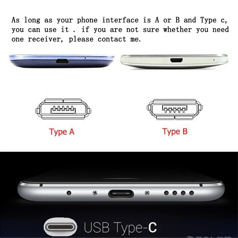 Qi Беспроводное зарядное устройство приемник зарядный адаптер рецептор Micro Usb для