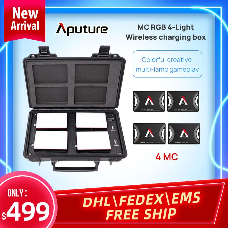 Aputure AL светильник MC 4 предмета в комплекте светодиодный 12 s беспроводной зарядным